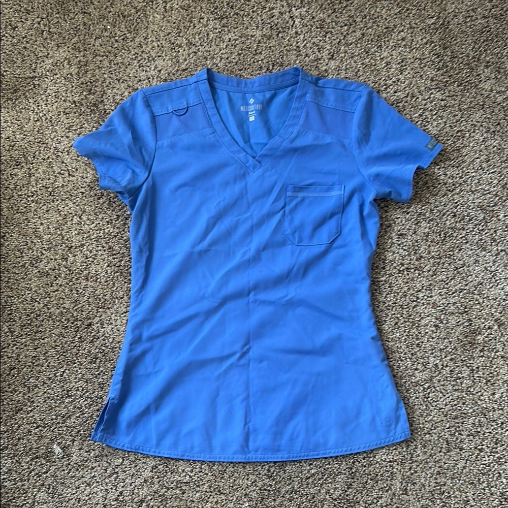 Blue Women's V-Neck Top